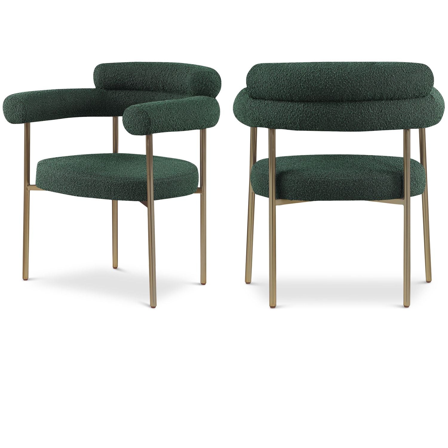 Blake Green Boucle Fabric Upholstered Dining Chair