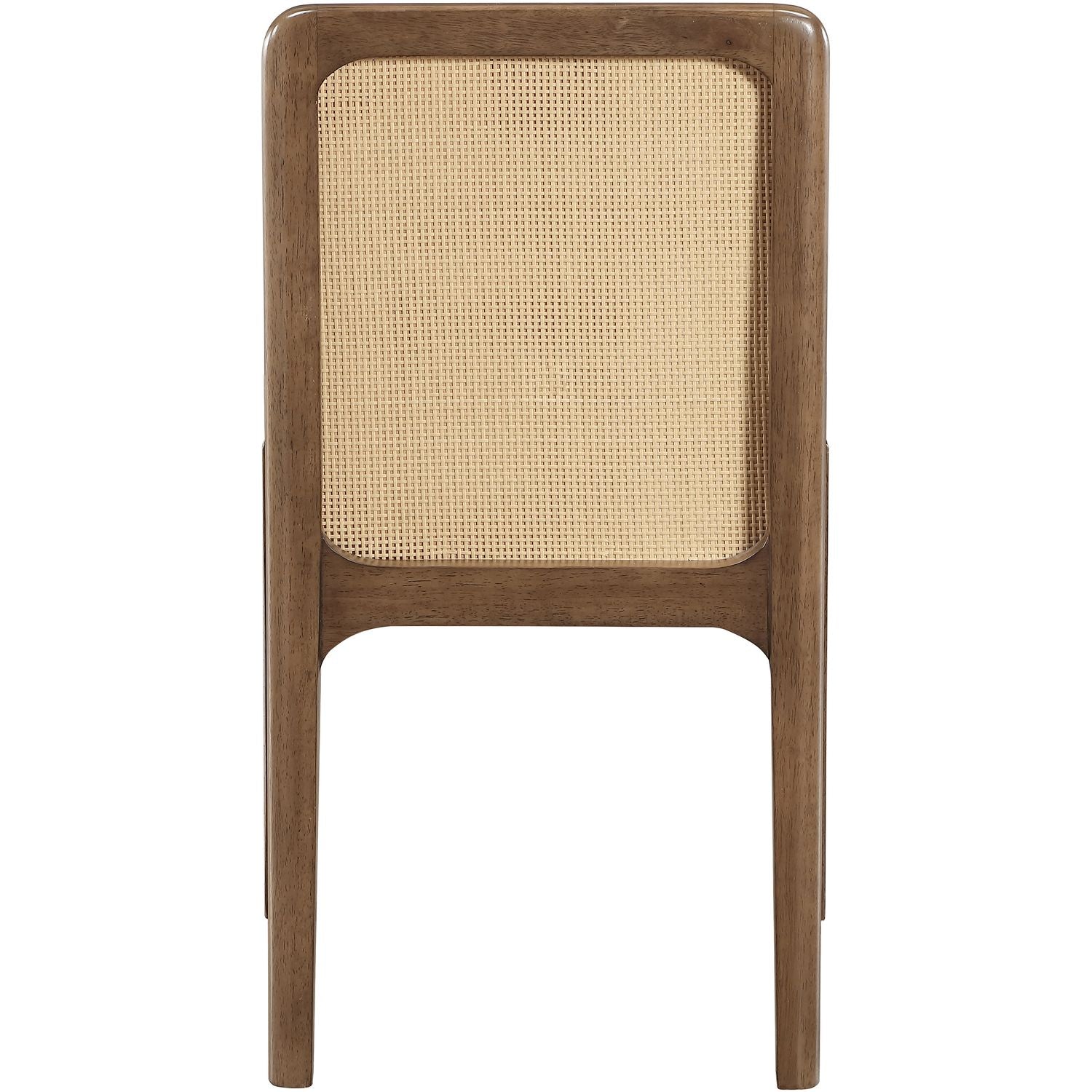 Ellis Cane And Vegan Leather Upholstered Dining Chair — Tan / Brown