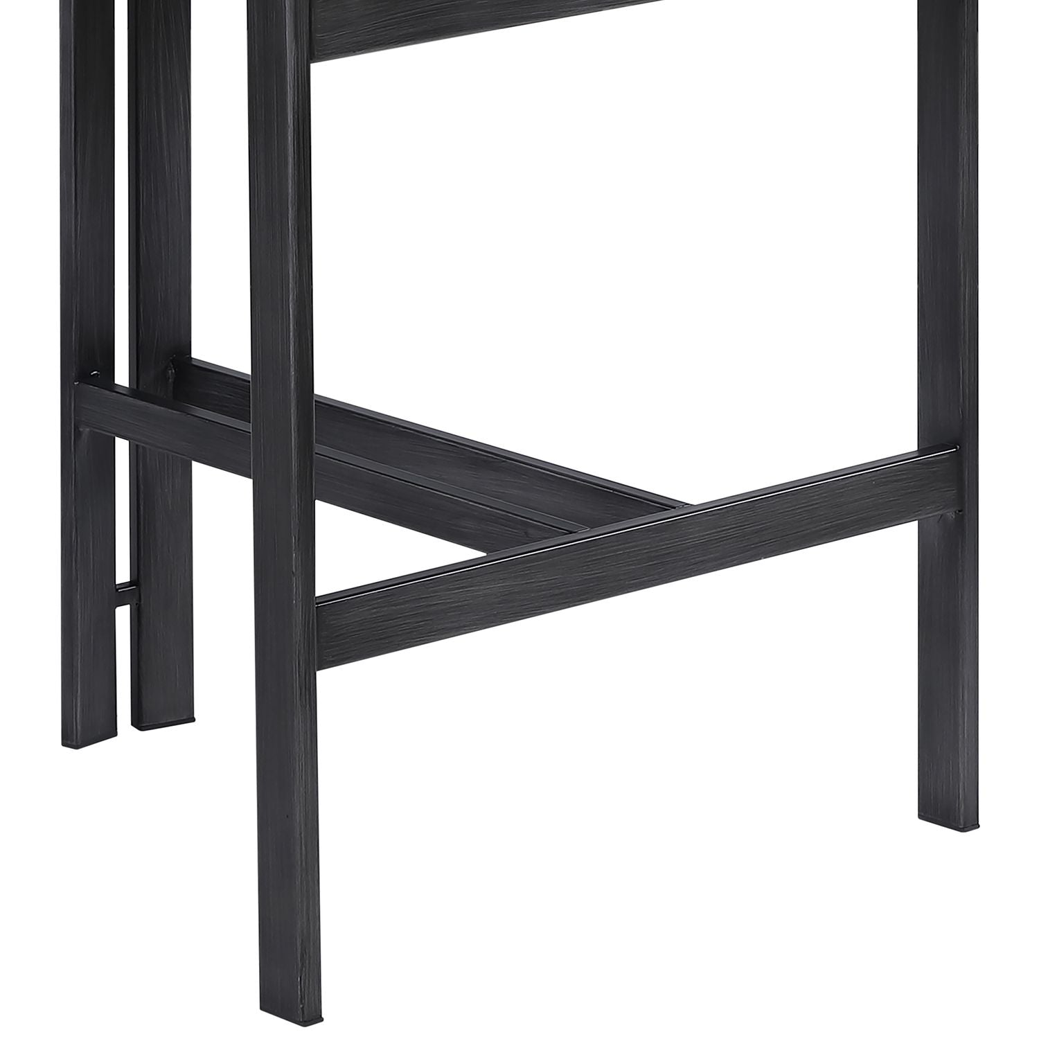 Aurum Vegan Leather Upholstered Counter Stool — Green / Graphite Black