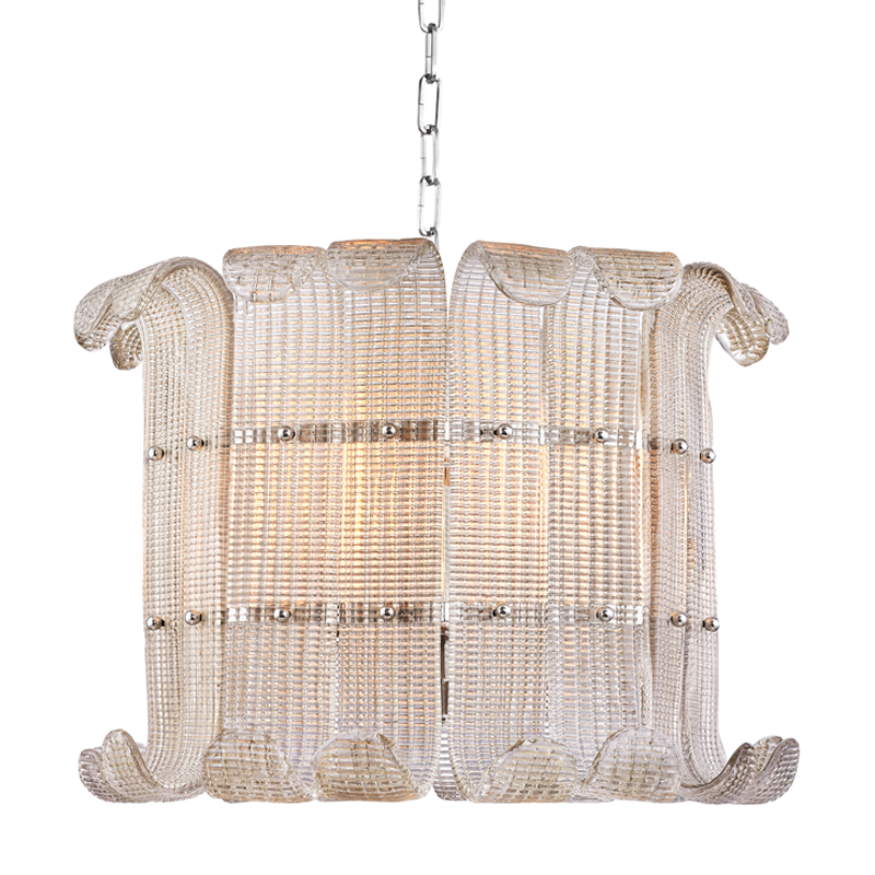 Brasher 8 Light Chandelier-Hudson Valley-HVL-2908-PN-ChandeliersPolished Nickel-2-France and Son