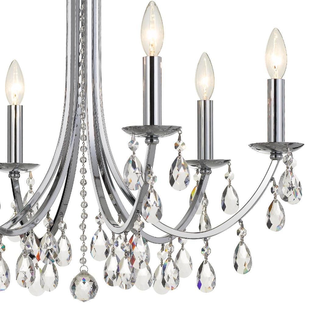 Bridgehampton 6 Light Crystal Chandelier-Crystorama Lighting Company-CRYSTO-8826-CH-CL-MWP-ChandeliersPolished Chrome-6-France and Son