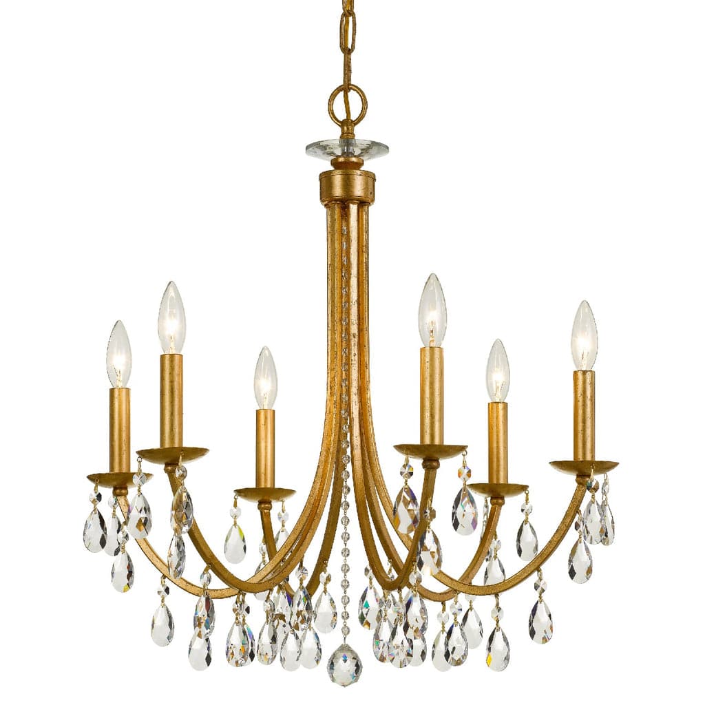 Bridgehampton 6 Light Crystal Chandelier-Crystorama Lighting Company-CRYSTO-8826-CH-CL-MWP-ChandeliersPolished Chrome-3-France and Son