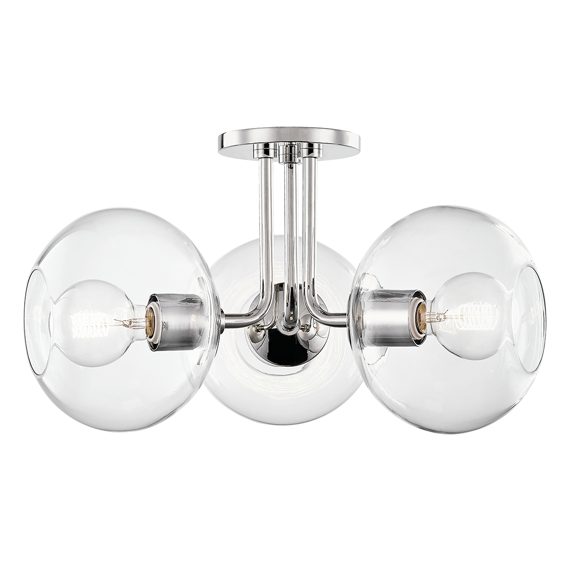 Margot 3 Light Semi Flush-Mitzi-HVL-H270603-PN-Flush MountsPolished Nickel-5-France and Son