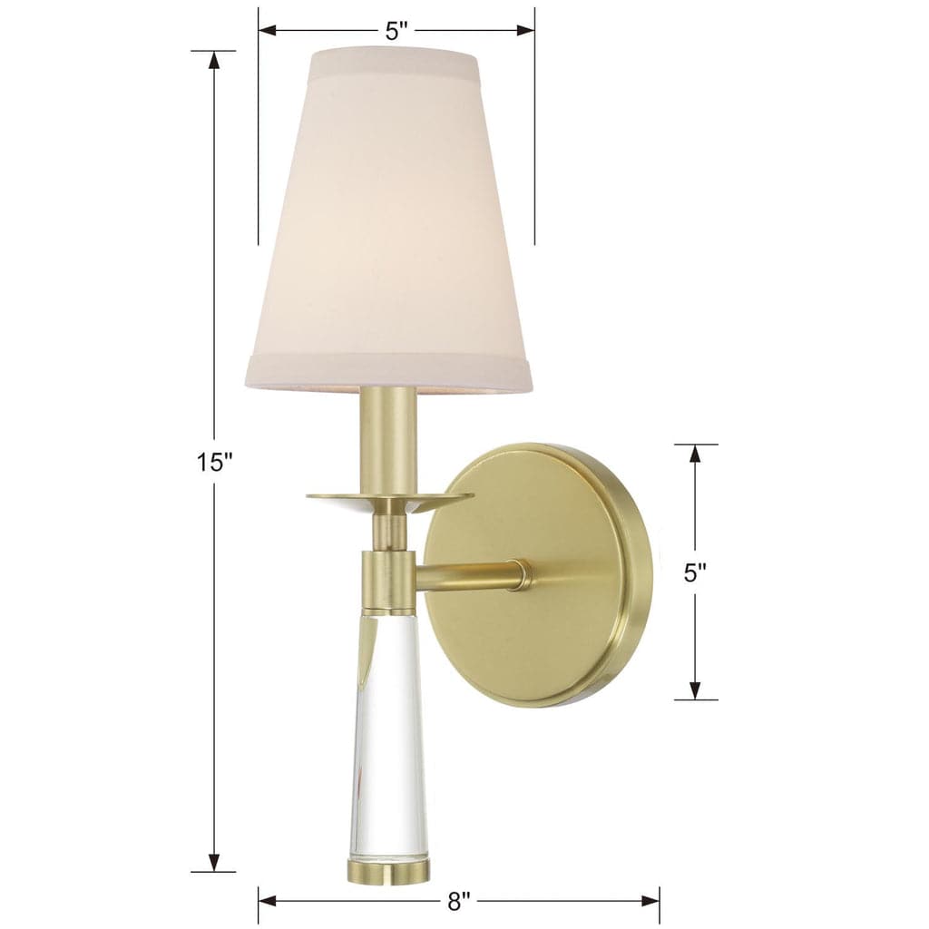 Baxter 1 Light Sconce-Crystorama Lighting Company-CRYSTO-8861-AG-Wall Lighting-3-France and Son