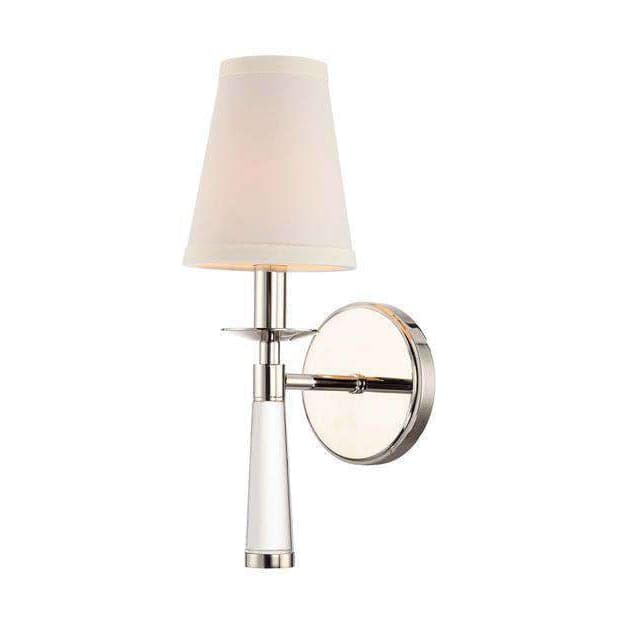 Baxter 1 Light Sconce-Crystorama Lighting Company-CRYSTO-8861-PN-Wall LightingPolished Nickel-2-France and Son