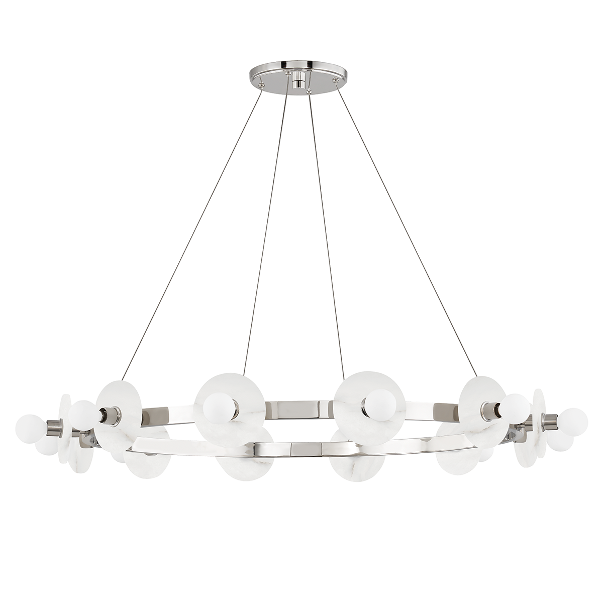 Austen 12 Light Chandelier-Hudson Valley-HVL-4240-PN-ChandeliersPolished Nickel-3-France and Son