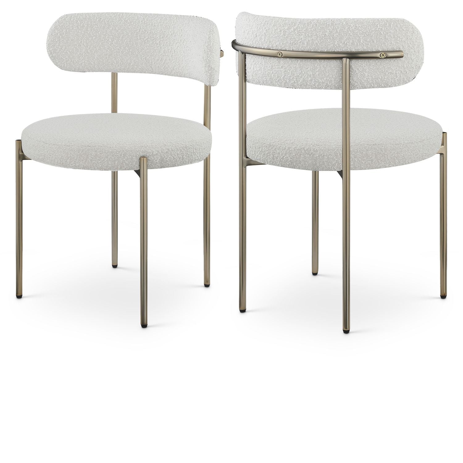 Beacon Cream Boucle Fabric Upholstered Dining Chair