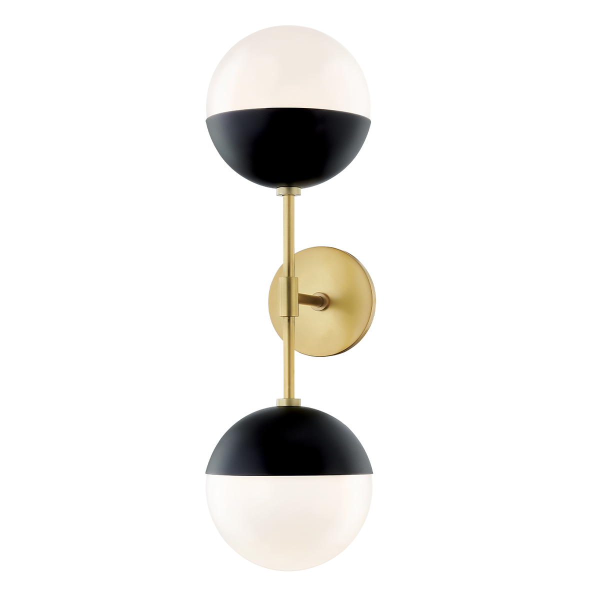 Renee 2 Light Wall Sconce II-Mitzi-HVL-H344102A-AGB/BK-Outdoor Wall SconcesAged Brass/Black-1-France and Son
