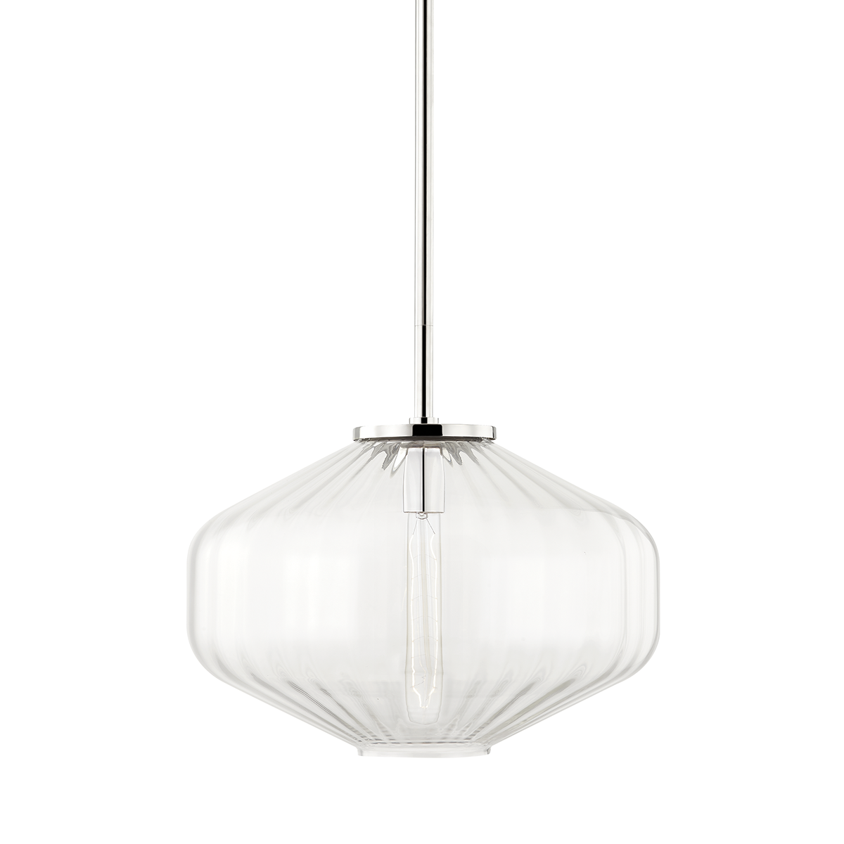 Bennet 1 Light Pendant-Hudson Valley-HVL-1518-PN-PendantsPolished Nickel-2-France and Son