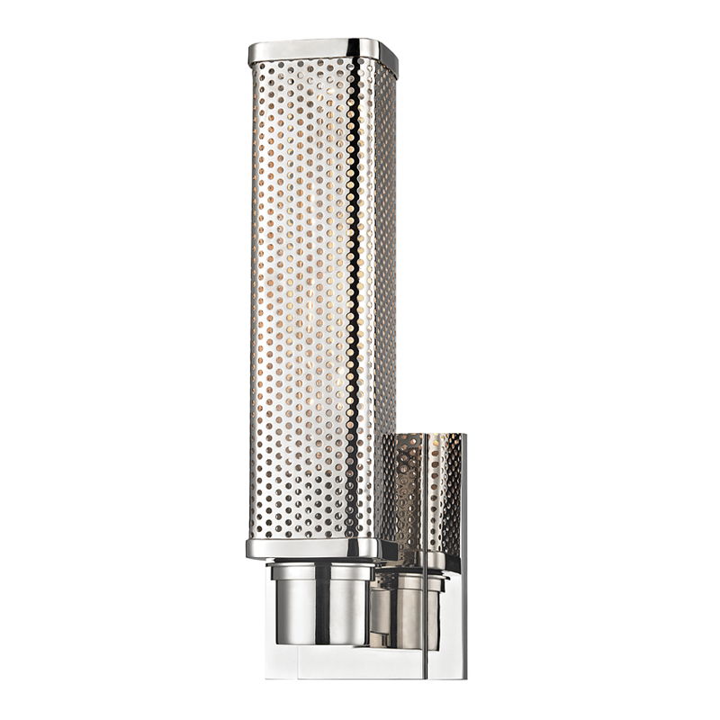 Gibbs 1 Light Wall Sconce-Hudson Valley-HVL-7031-PN-Wall LightingPolished Nickel-3-France and Son