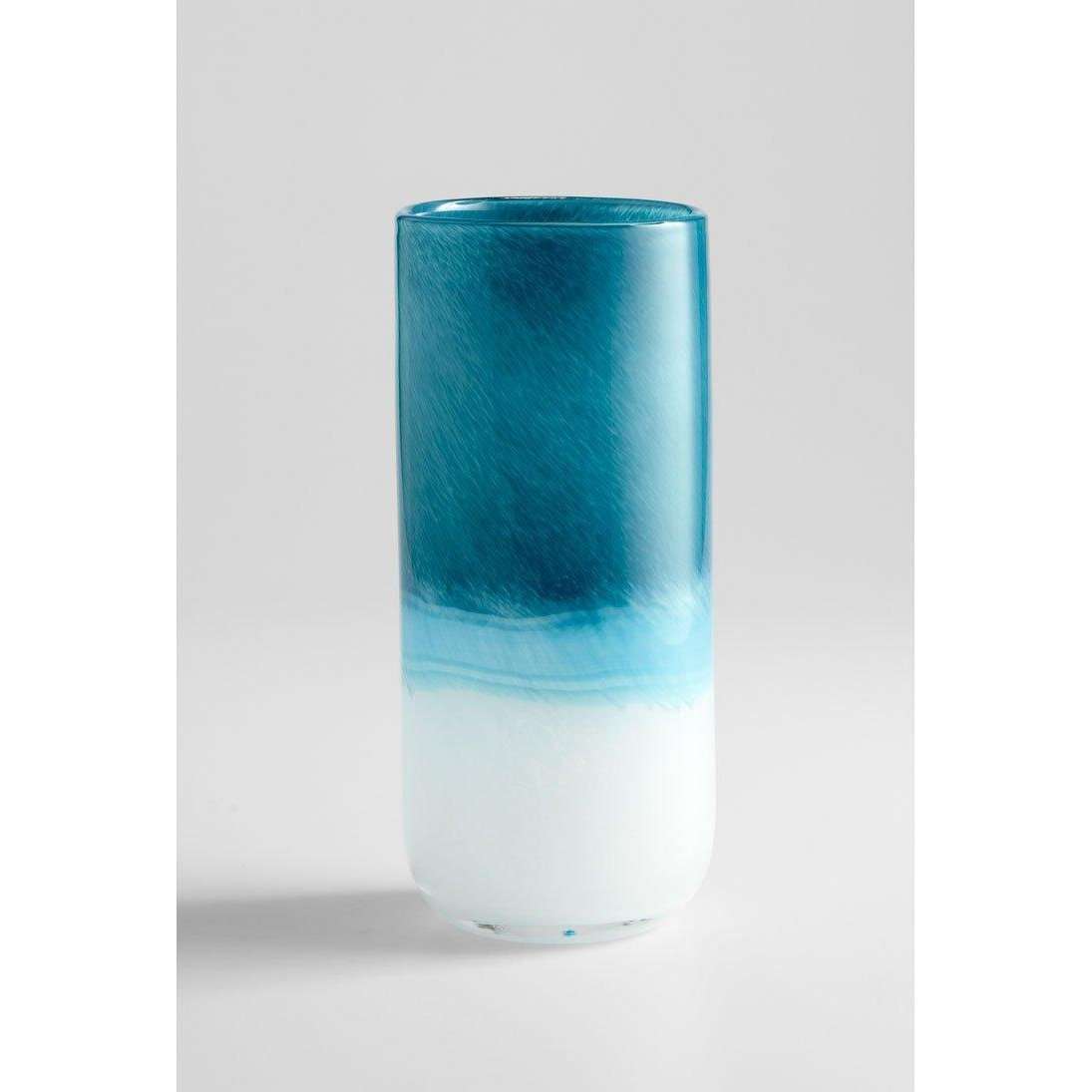 Turquoise Cloud Vase-Cyan Design-CYAN-05876-DecorMedium Turquoise Cloud Vase-2-France and Son