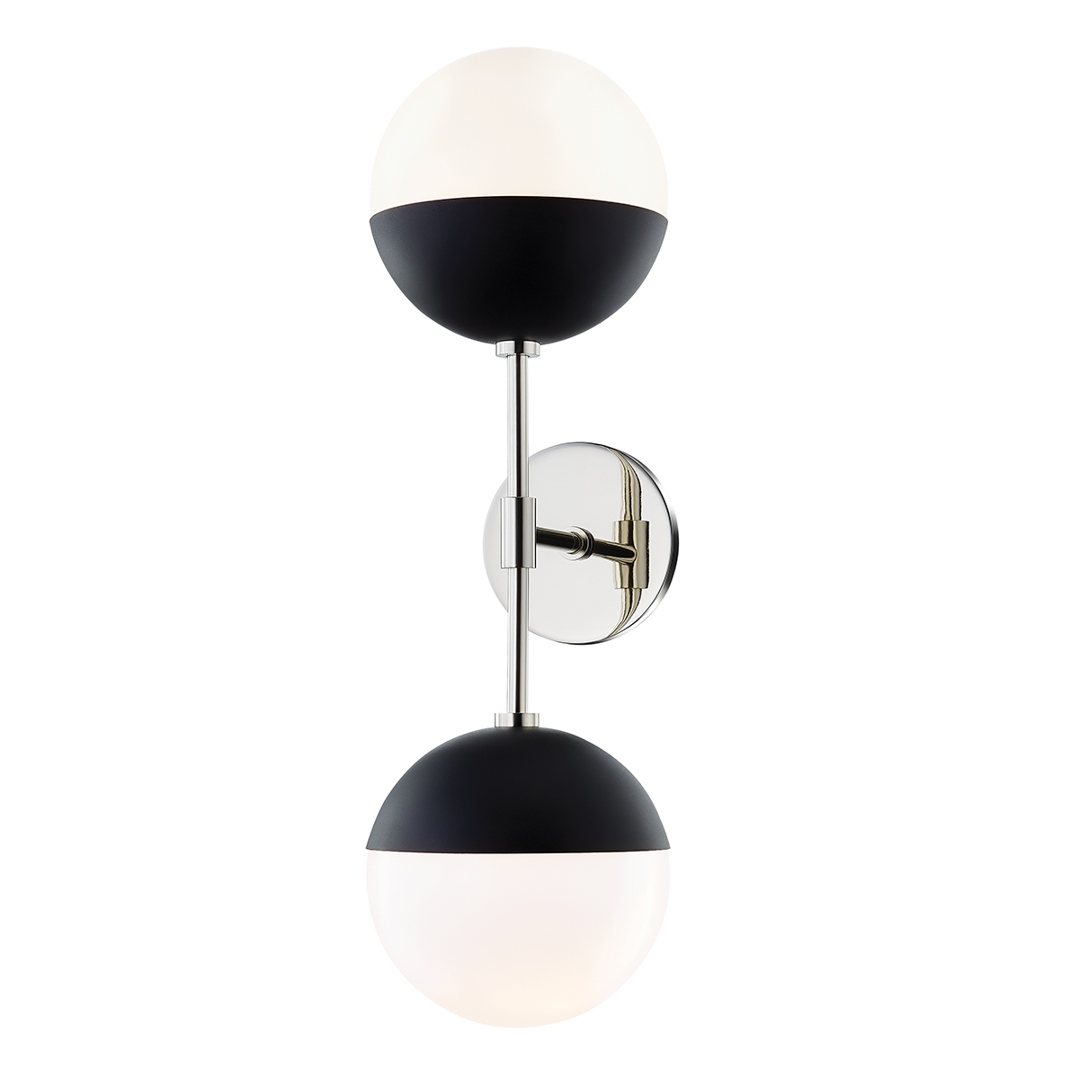 Renee 2 Light Wall Sconce II-Mitzi-HVL-H344102A-PN/BK-Outdoor Wall SconcesPolished Nickel/Black-2-France and Son