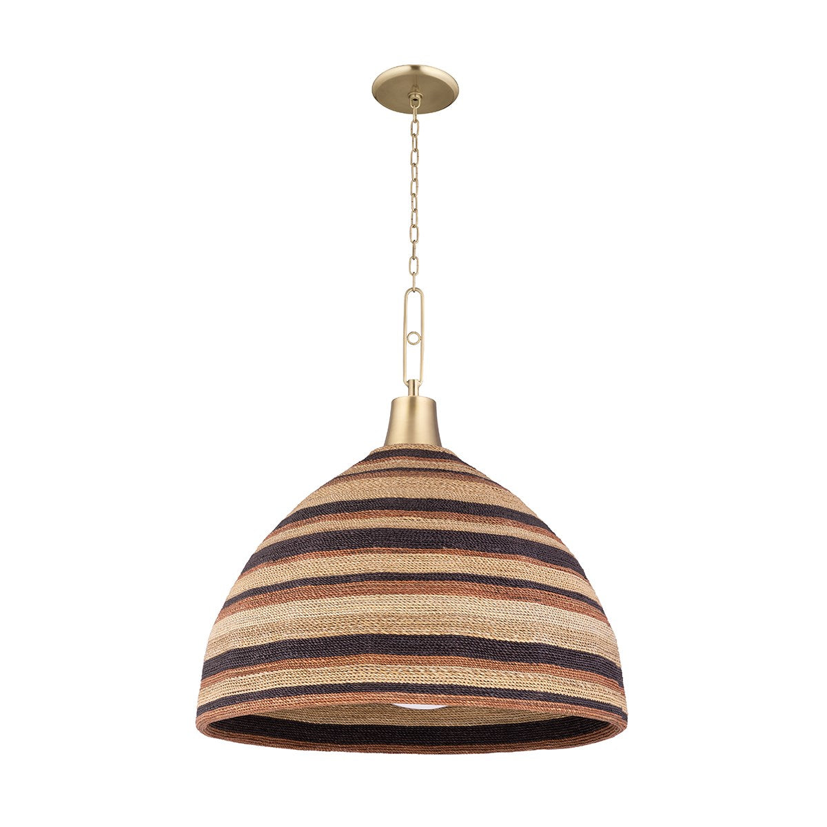 Lido Beach Aged Brass Pendant-Hudson Valley-HVL-9330-AGB-Pendants30"-2-France and Son