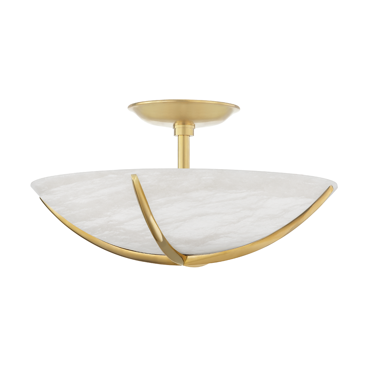 Wheatley 4 Light Semi Flush-Hudson Valley-HVL-3516-AGB-Flush MountsAged Brass-1-France and Son