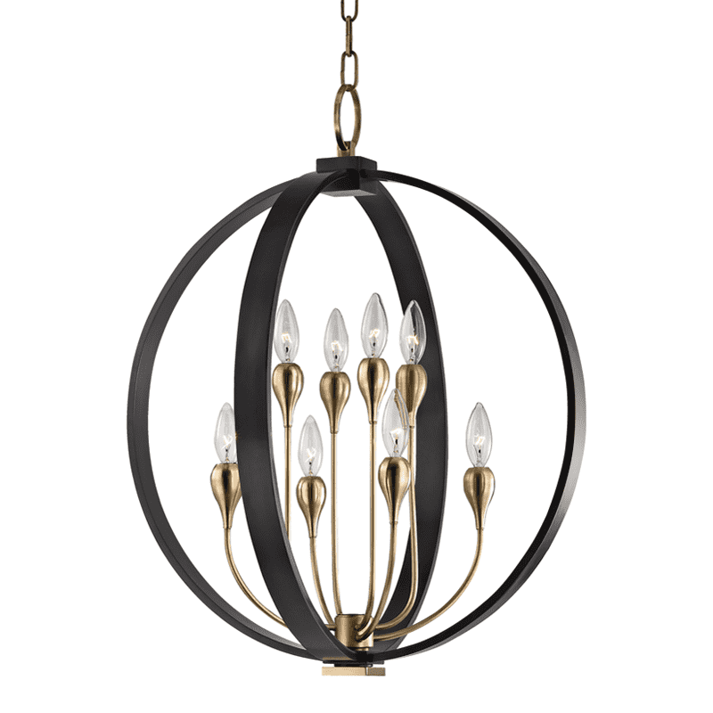 Dresden 8 Light Chandelier-Hudson Valley-HVL-6722-AOB-ChandeliersAged Old Bronze-1-France and Son