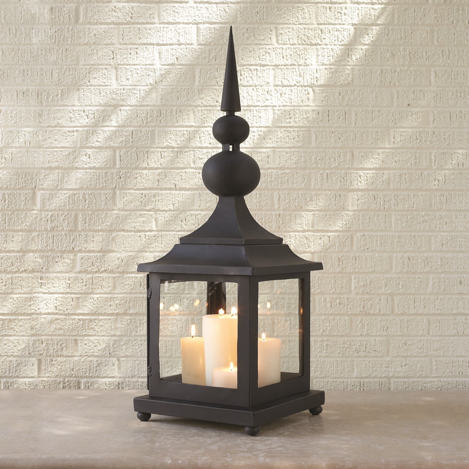 Iron Maison Lantern-Global Views-GVSA-9.90683-Outdoor Post Lanterns-2-France and Son