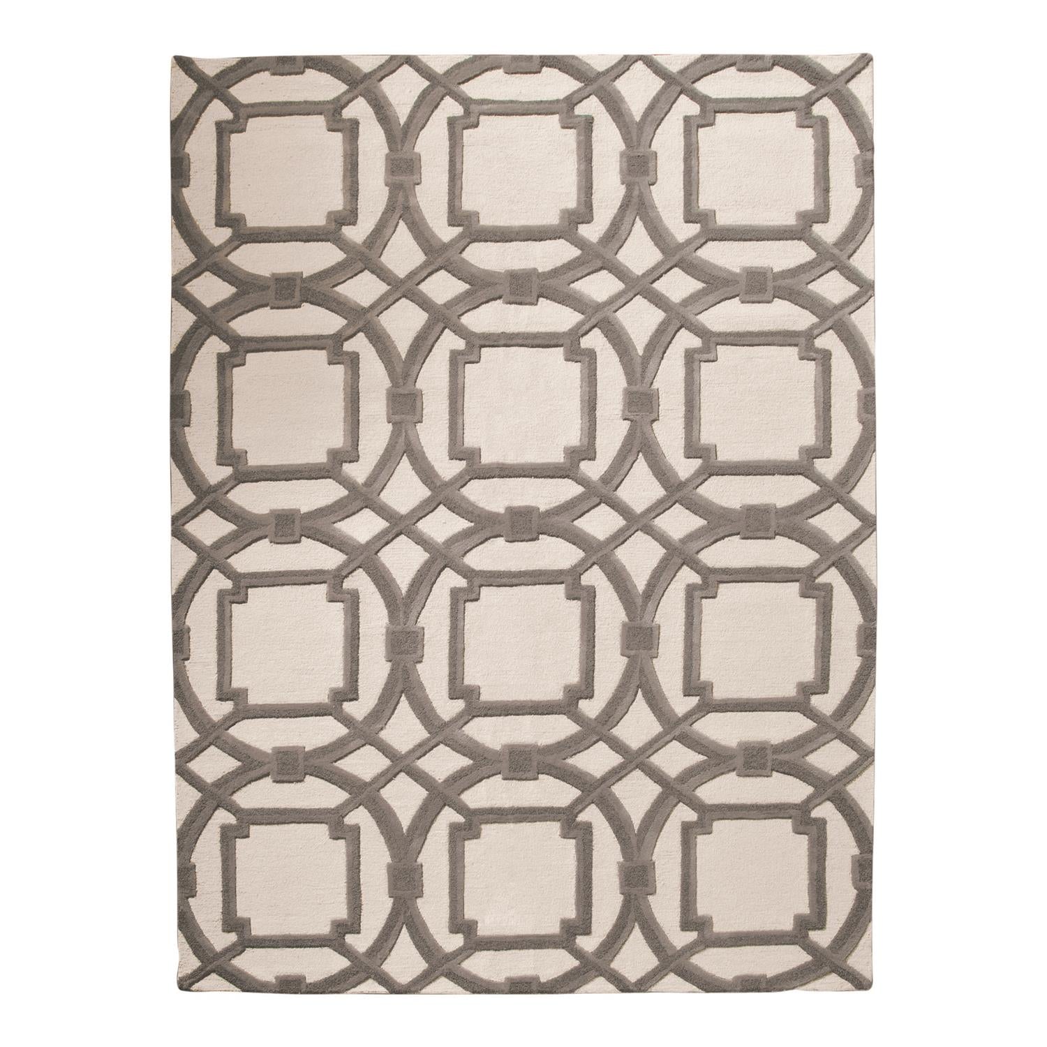 Arabesque Rug-Global Views-GVSA-9.91760-RugsGrey/Ivory-9' x 12'-1-France and Son