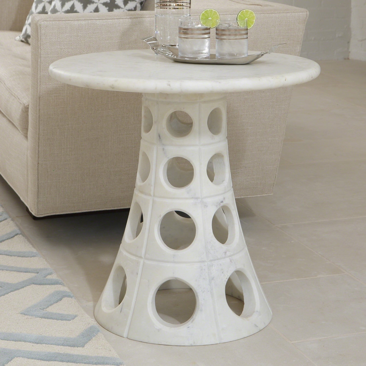 Taper Circle Side Table-Global Views-GVSA-9.92388-Side Tables-2-France and Son