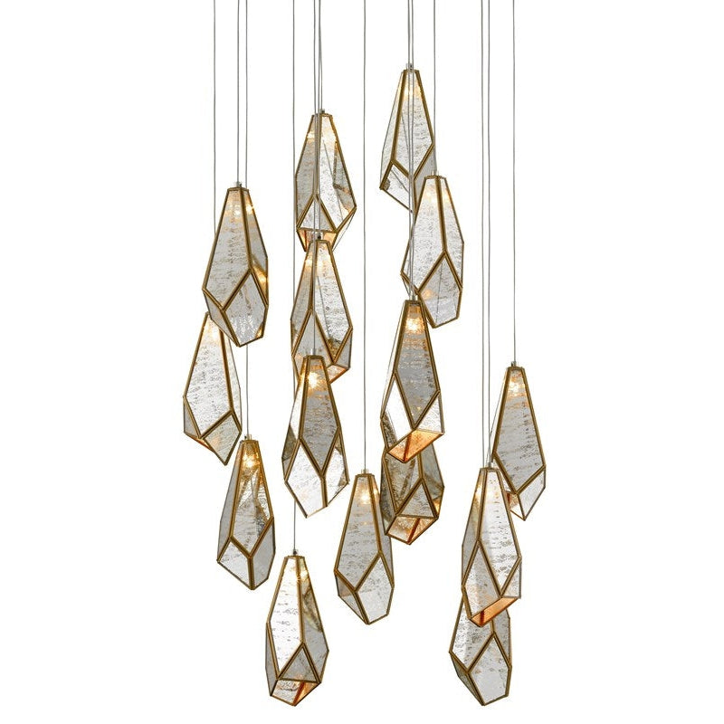 Glace Round 15 - Light Multi - Drop Pendant-Currey-CURY-9000-0705-Pendants-1-France and Son