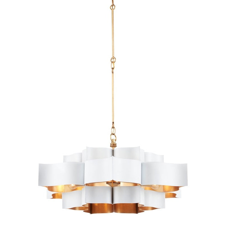 Grand Lotus White Chandelier-Currey-CURY-9000-0857-Chandeliers-2-France and Son