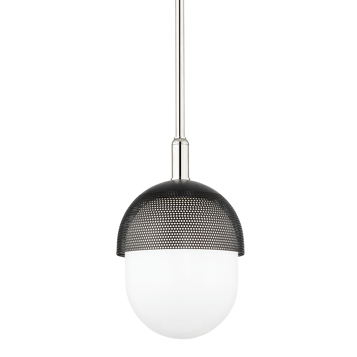 Nyack - 1 Light Small Pendant-Hudson Valley-HVL-6109-PN/BK-PendantsPolished Nickel / Black-2-France and Son