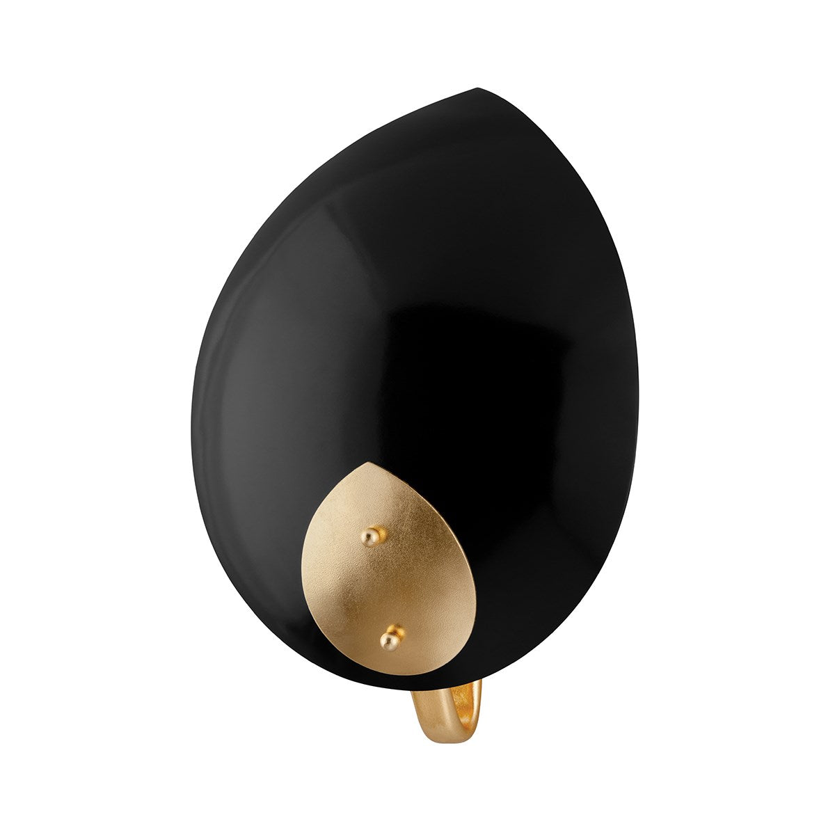 Lotus Gold Leaf Wall Sconce-Hudson Valley-STOCKR-HVL-5701-GL/BK-Wall Lighting-1-France and Son