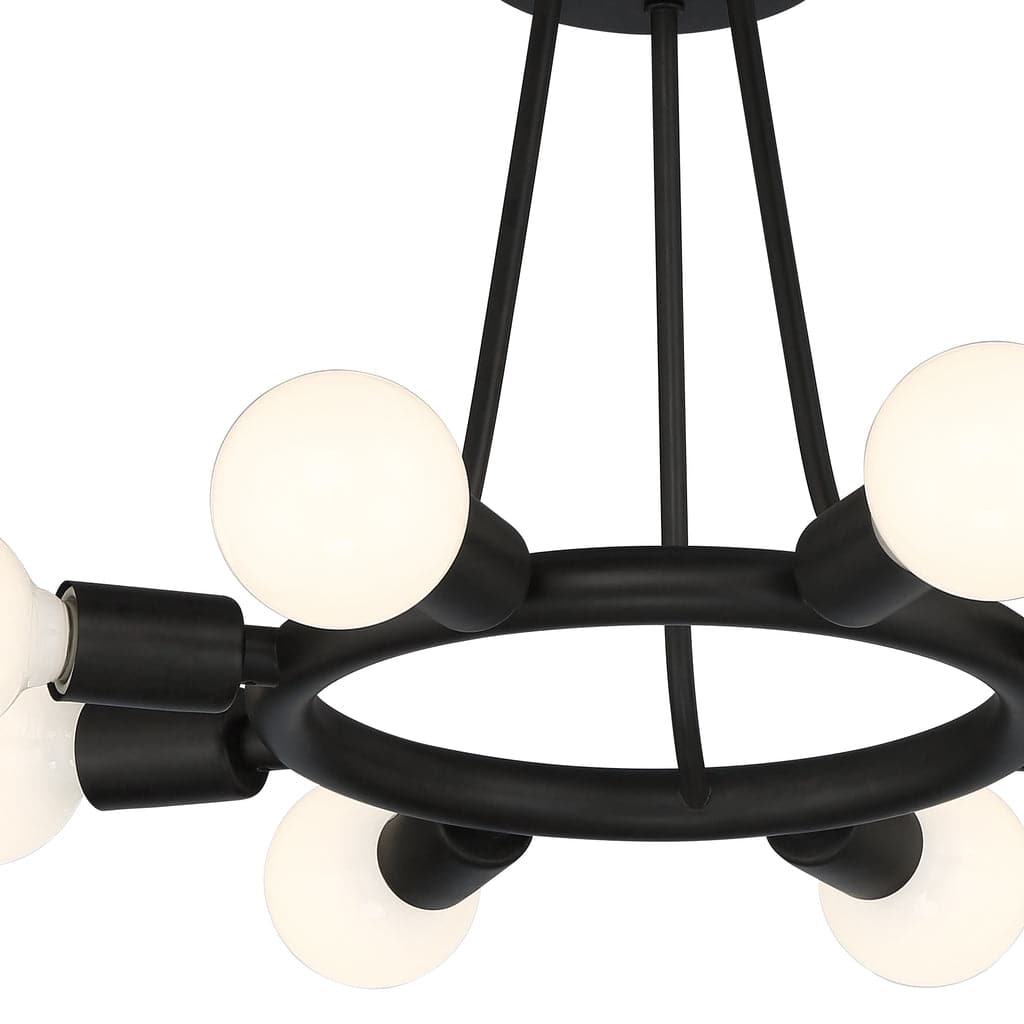 Dakota 8 Light Ceiling Mount-Crystorama Lighting Company-CRYSTO-9043-BK-Flush Mounts-2-France and Son