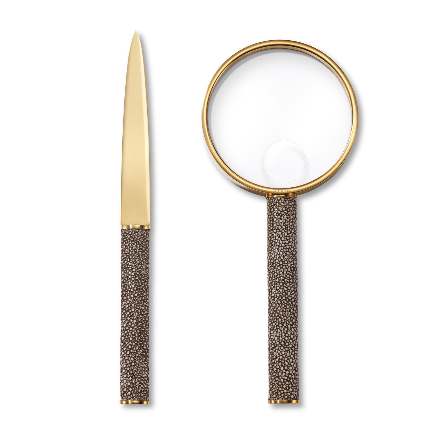 Shagreen Magnifying Glass And Letter Opener Set