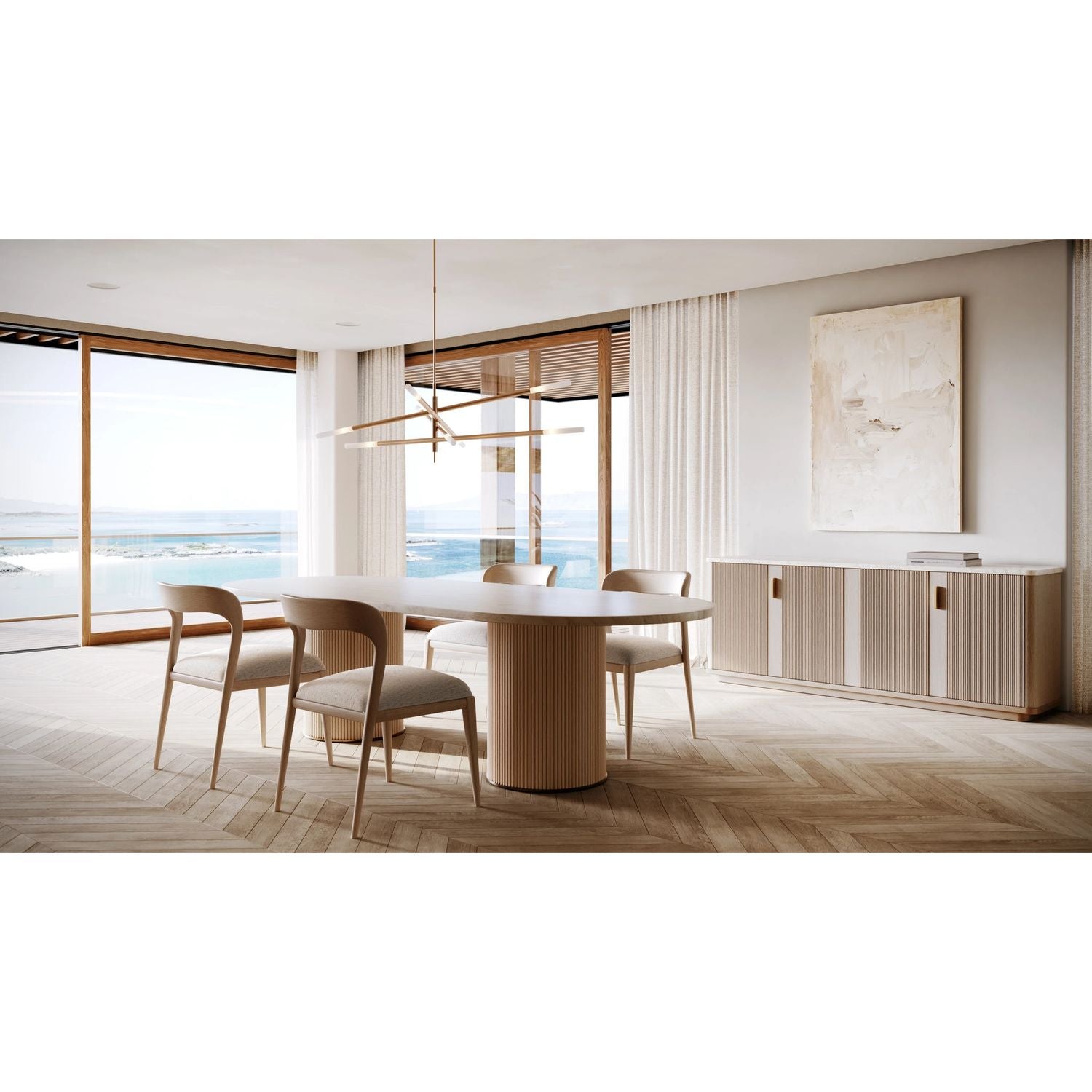 Rhythm Oval Stone Top Dining Tbl - image 4