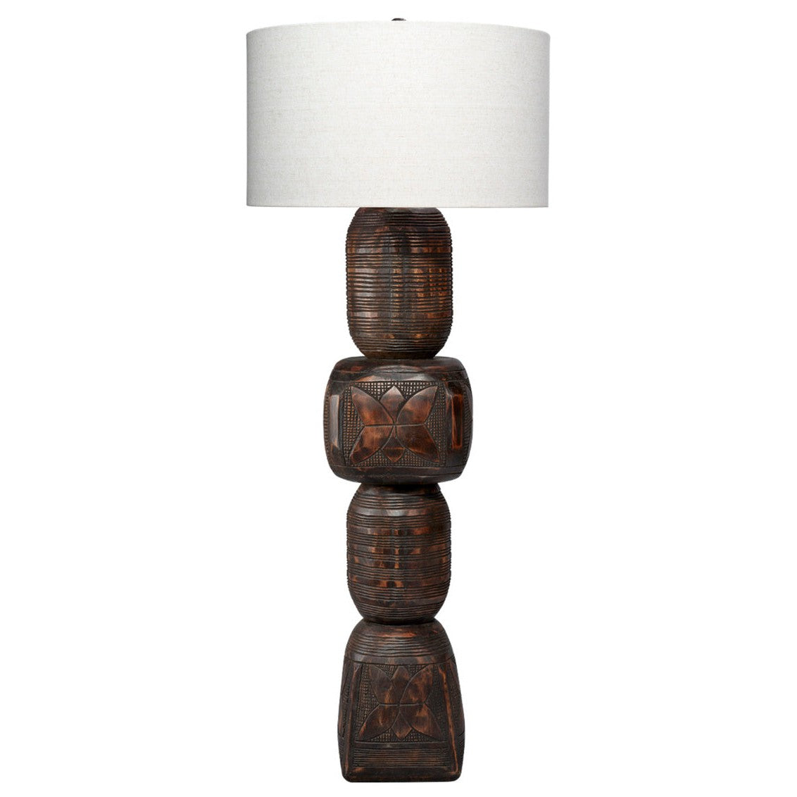 Totem Floor Lamp-Jamie Young-JAMIEYO-1TOTE-FLDK-Floor LampsBrown-1-France and Son