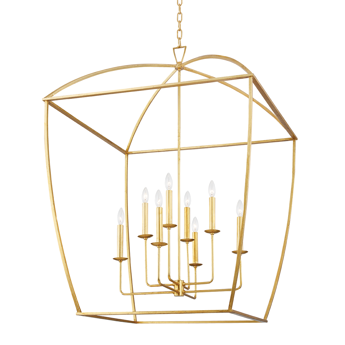 Bryant 8 Light Extra Large Pendant-Hudson Valley-HVL-8334-GL-PendantsGold Leaf-2-France and Son