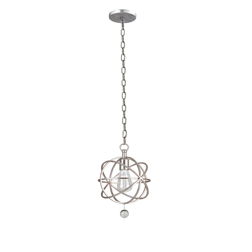 Solaris 1 Light Pendant-Crystorama Lighting Company-CRYSTO-9220-OS-PendantsOlde Silver-2-France and Son