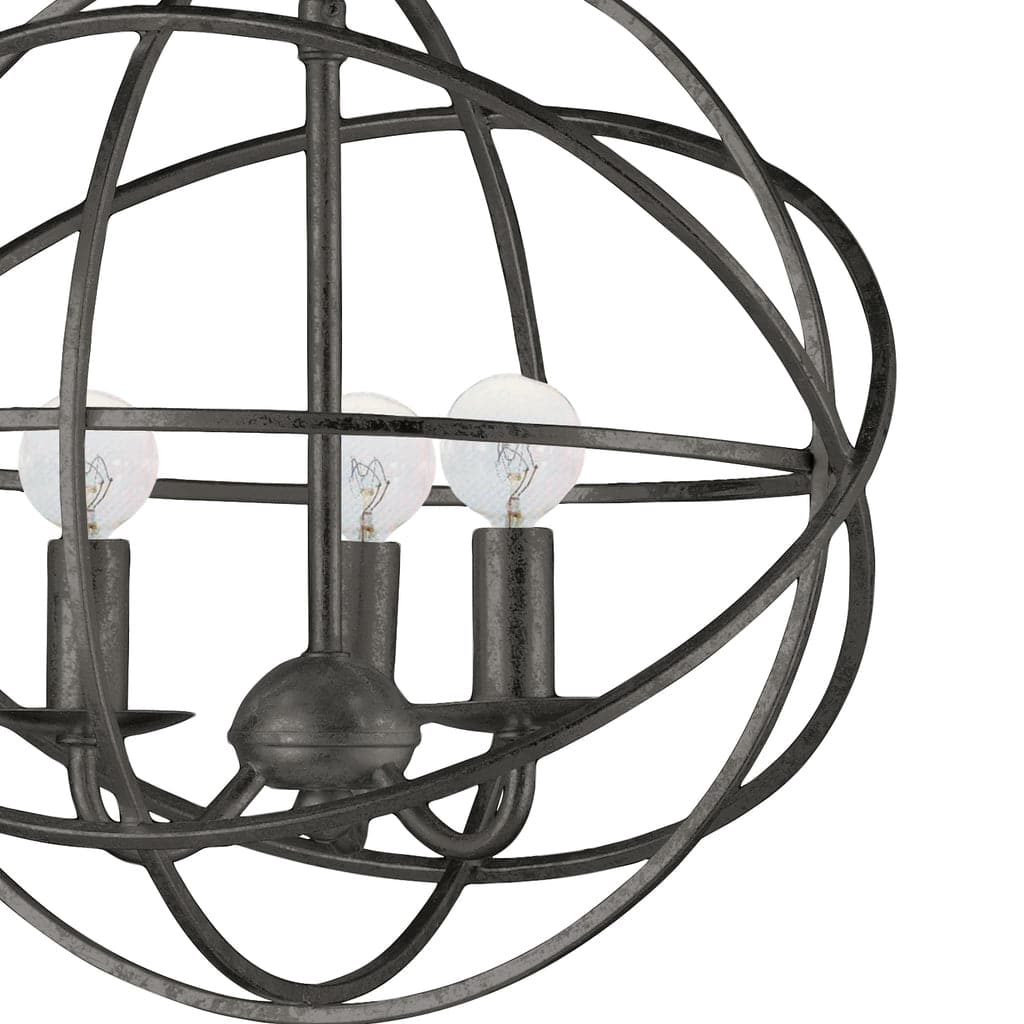 Solaris 3 Light Mini Chandelier-Crystorama Lighting Company-CRYSTO-9225-BK-Chandeliers-4-France and Son