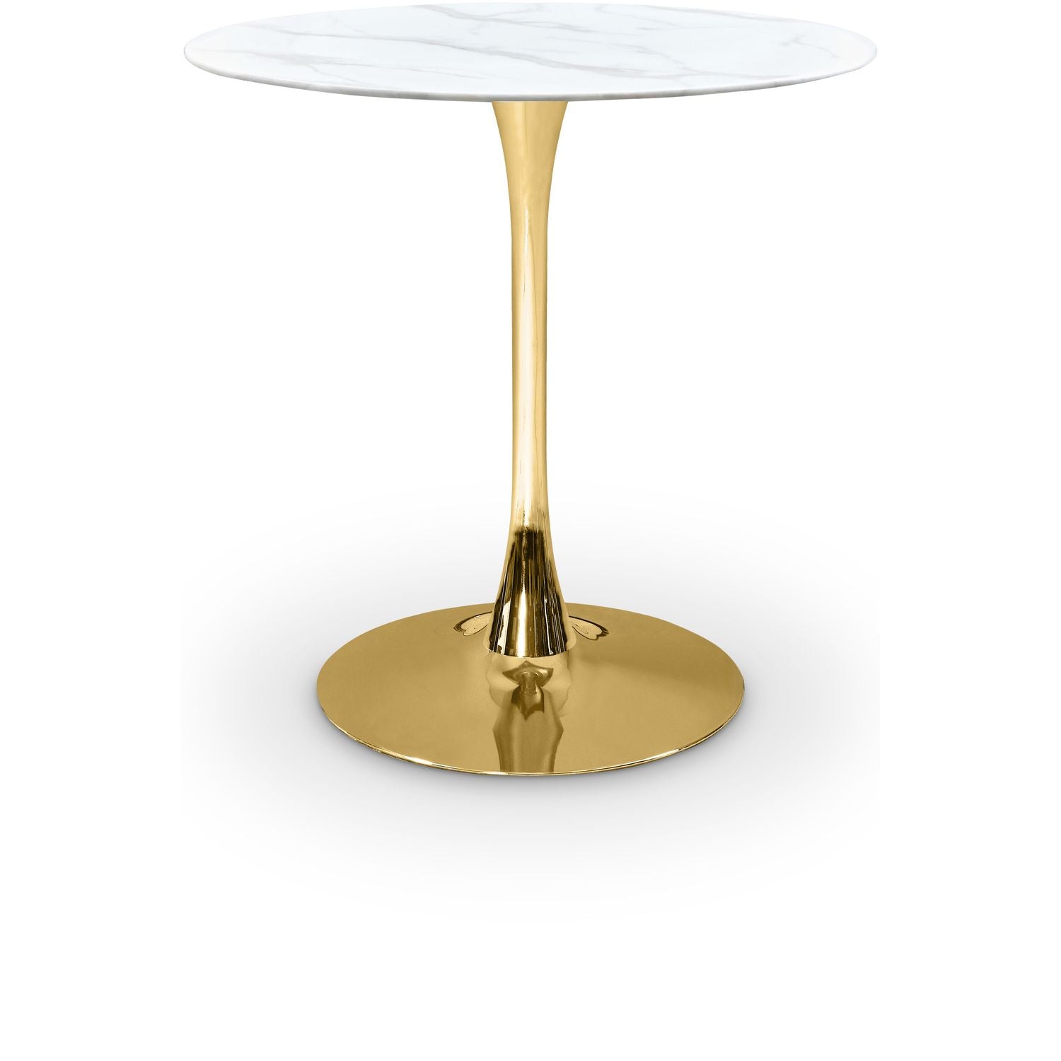 Holly Marble Veneer Top And Iron Base Counter Height Table — Gold