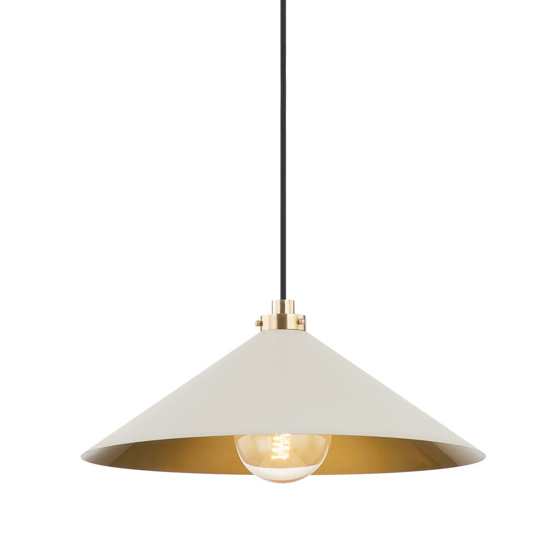 Clivedon Pendant-Hudson Valley-HVL-MDS1402-AGB/OW-PendantsLarge-Off-White-5-France and Son