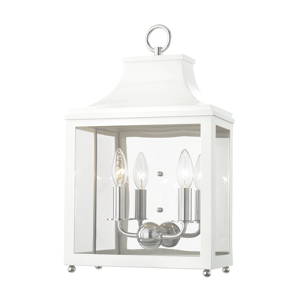 Leigh 2 Light Wall Sconce-Mitzi-HVL-H259102-PN/WH-Wall LightingPolished Nickel/White-6-France and Son