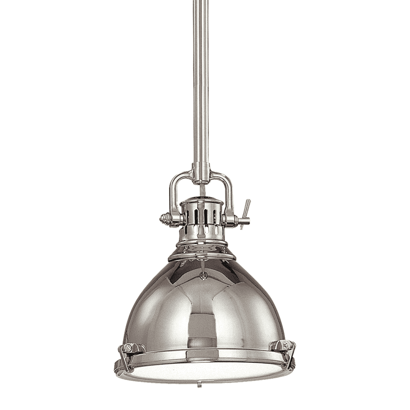 Pelham 1 Light Pendant-Hudson Valley-HVL-2210-PN-PendantsPolished Nickel-2-France and Son
