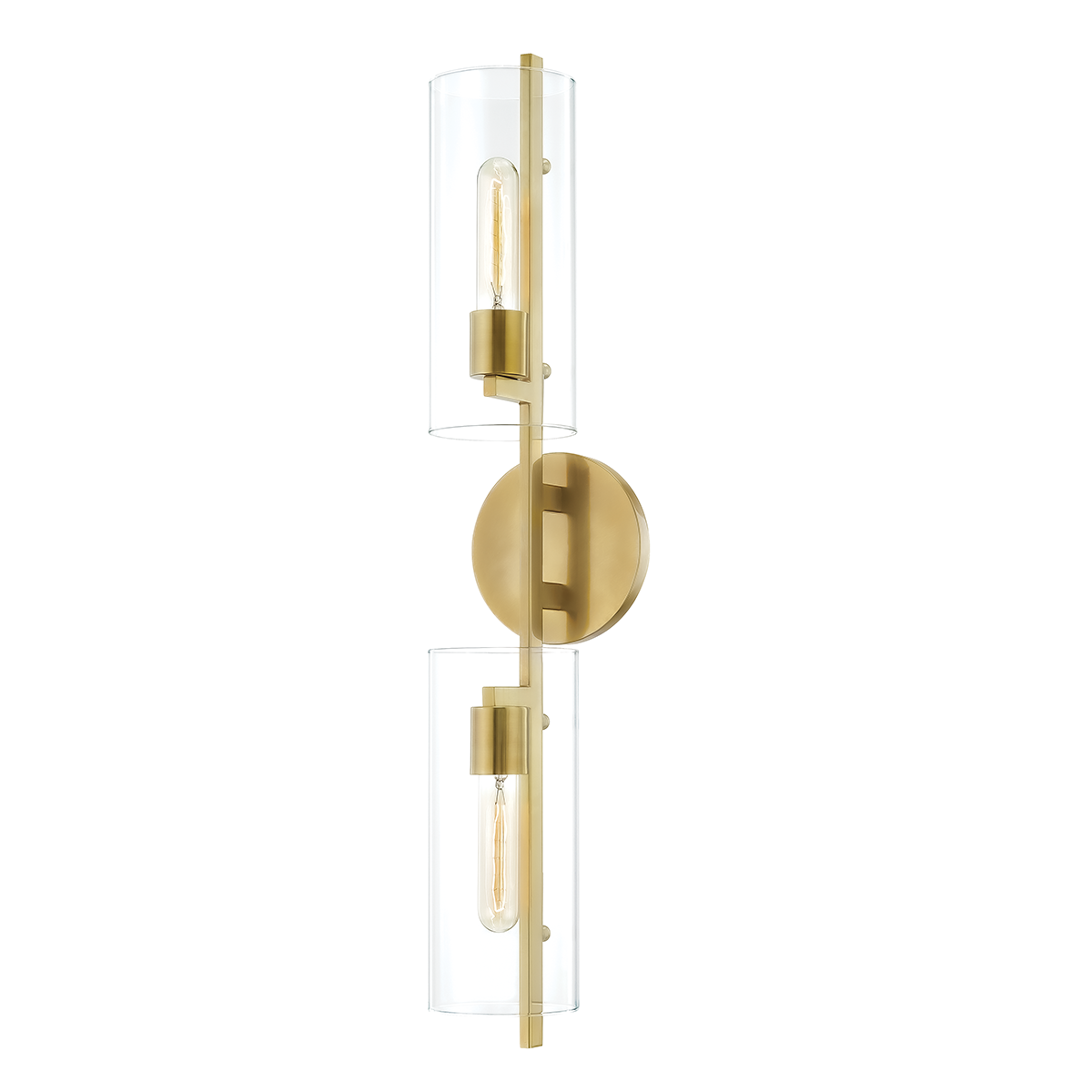 Ariel 2 Light Wall Scone-Mitzi-HVL-H326102-AGB-Wall LightingAged Brass-1-France and Son