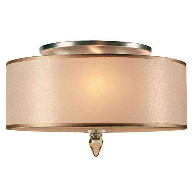 Luxo 3 Light Drum Shade Flush Mount-Crystorama Lighting Company-CRYSTO-9503-AB-Flush MountsAntique Brass-1-France and Son