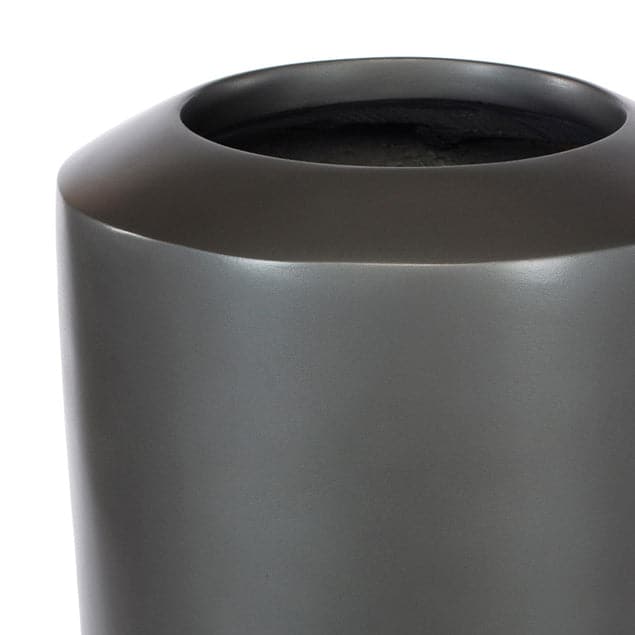 Fiberglass Small Barrel Planter-Gold Leaf Design Group-GOLDL-9505-WT-PlantersSmall-White-Satin-9-France and Son