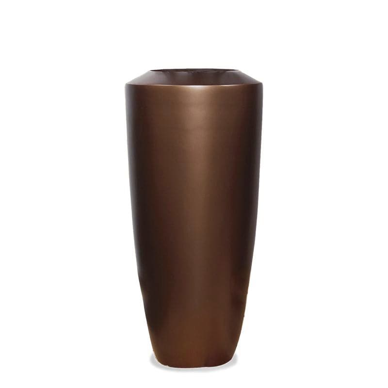 Fiberglass Small Barrel Planter-Gold Leaf Design Group-GOLDL-9505-BB-PlantersSmall-Bronze-Satin-14-France and Son