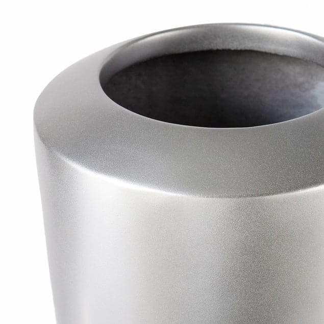Fiberglass Small Barrel Planter-Gold Leaf Design Group-GOLDL-9505-WT-PlantersSmall-White-Satin-13-France and Son