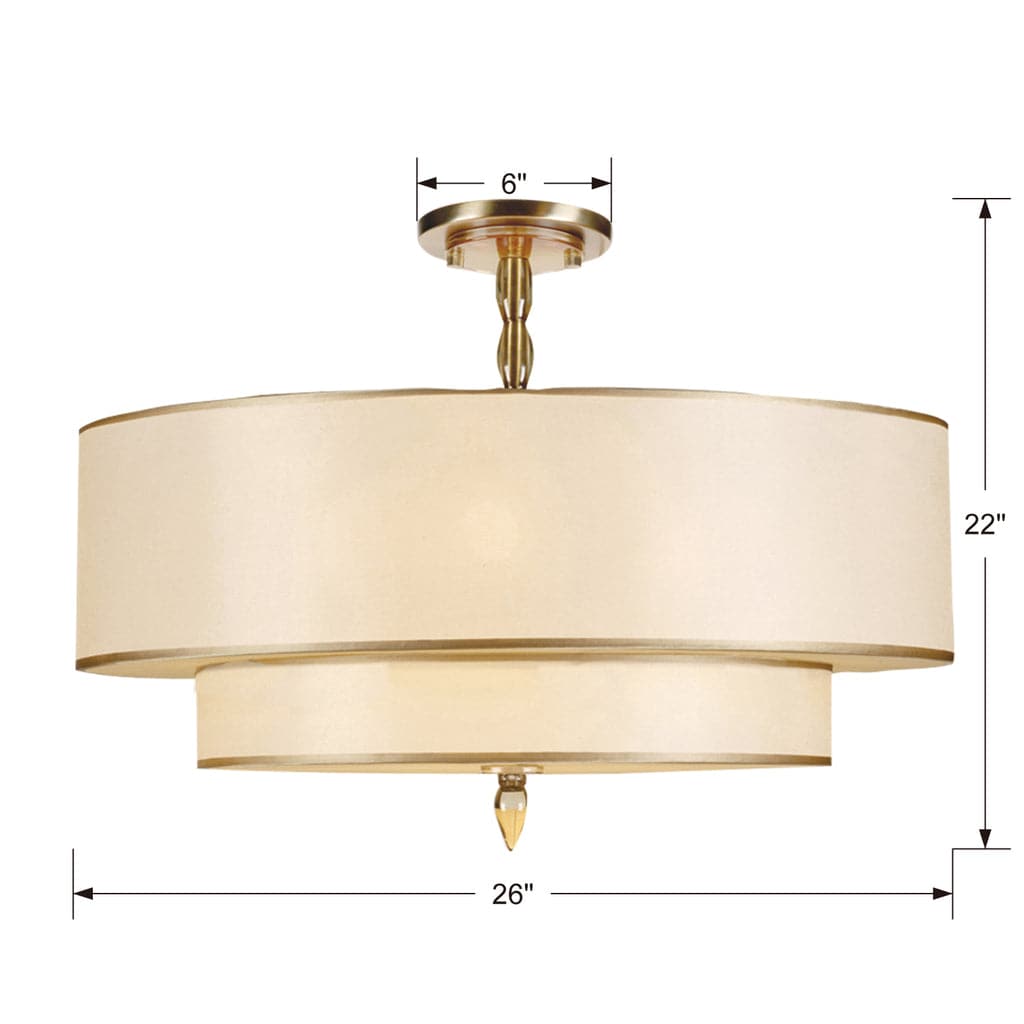 Luxo 5 Light Semi-Flush-Crystorama Lighting Company-CRYSTO-9507-AB_CEILING-PendantsGold-3-France and Son