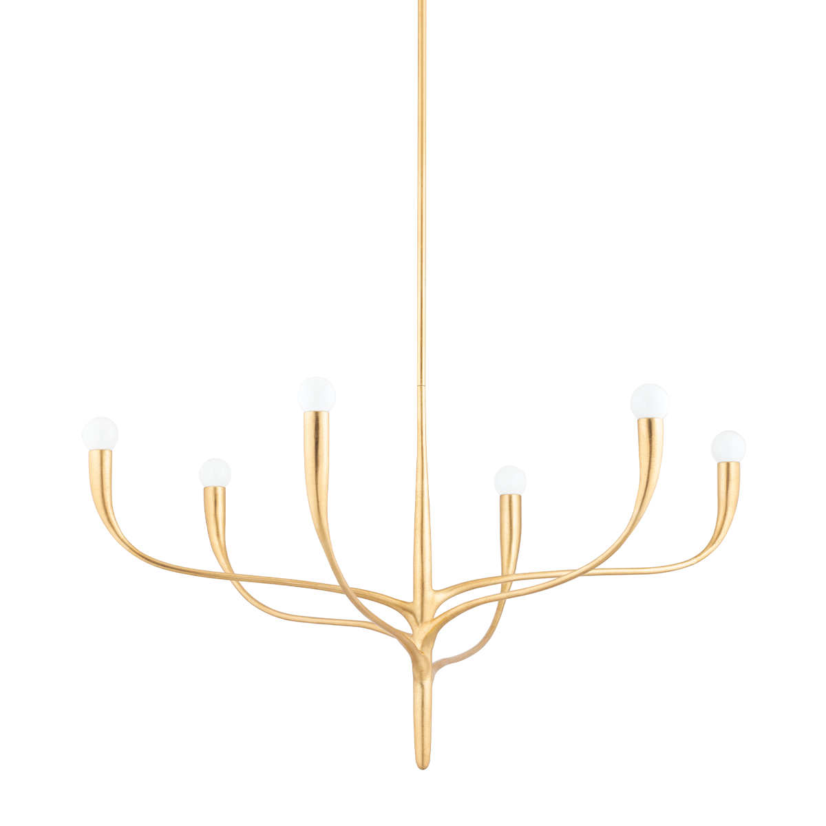 Labra 6 Light Chandelier-Hudson Valley-HVL-9606-VGL-ChandeliersVintage Gold Leaf-2-France and Son