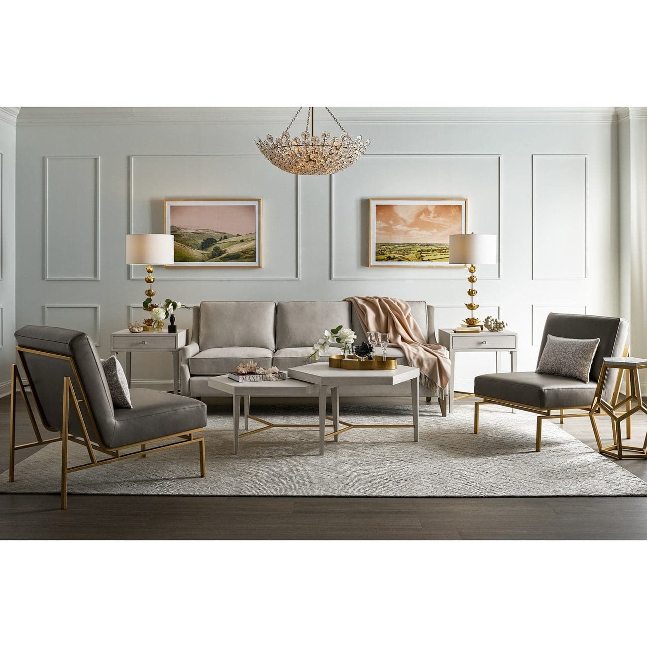 Love Joy Bliss End Table by Miranda Kerr Home Collection-Universal Furniture-UNIV-956A815-Side Tables-3-France and Son