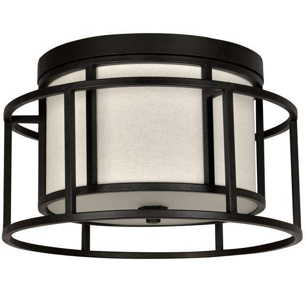 Brian Patrick Flynn Hulton 2 Light Matte Black Hulton Ceiling Mount-Crystorama Lighting Company-CRYSTO-9590-MK-Flush Mounts-1-France and Son