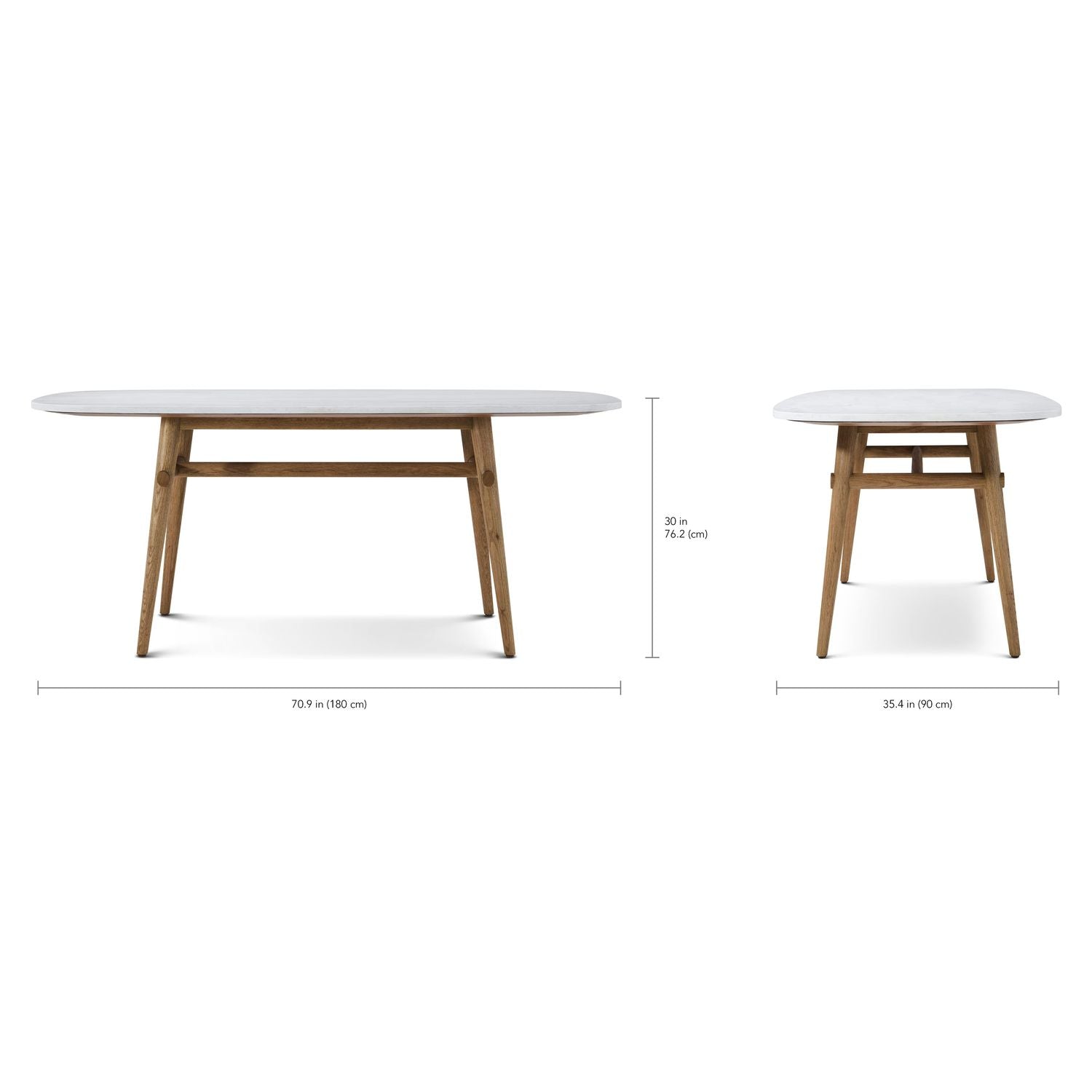 Madrid Quartz Oval Dining Table