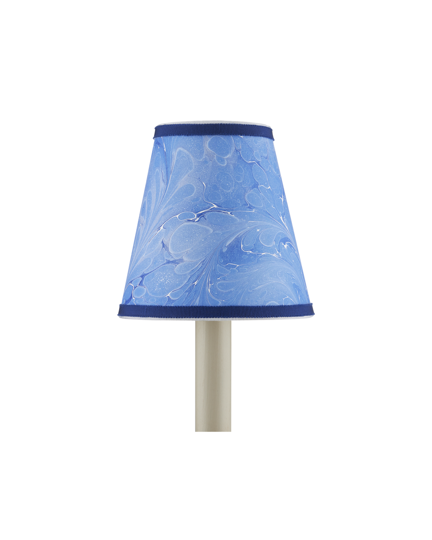 Marble Blue Paper Tapered Chandelier Shade