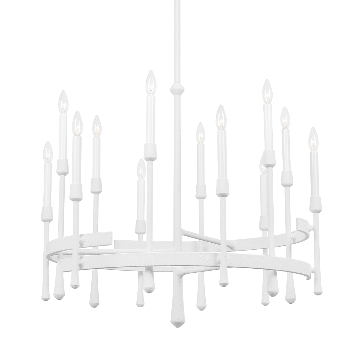 Hathaway 12 Light Chandelier-Hudson Valley-HVL-2235-WP-ChandeliersWhite Plaster-2-France and Son