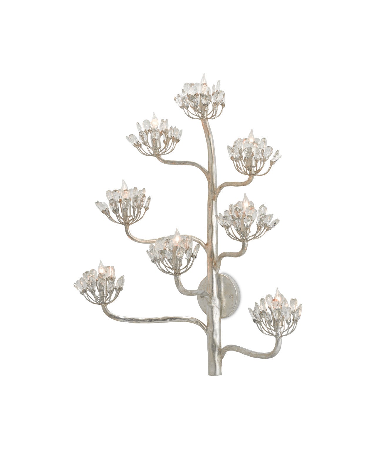 Agave Americana Silver Wall Sconce